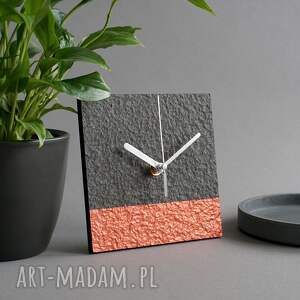 ekologiczny zegar z papieru recyklingu, miedziany do salonu, ekologiczne