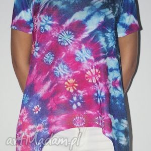 bluzeczka z nadrukiem, tie dye, prezent, fashion, kwiaty lato, prezent