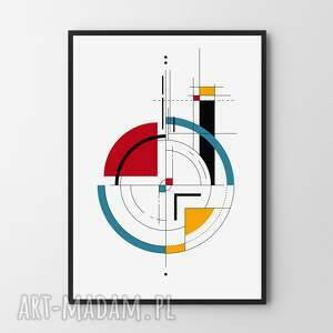 mondrian 2 - plakat 40x50 cm, plakaty geometryczne goemetria