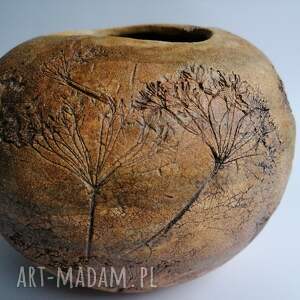 wazon kopry na pustyni ceramika rękodzieło z gliny, użytkowa