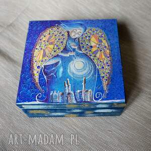 handmade pudełka szkatułka " magiczne gwiazdy anioła