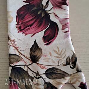 mitenki. handmade., bordo, piwonie, sama uszyłam