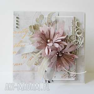 handmade scrapbooking kartki ślubna elegancja w pudełku