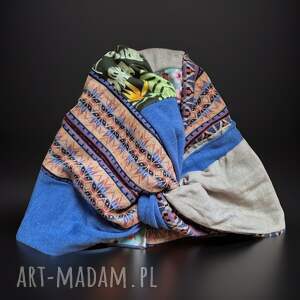 handmade opaski turban w uniwersalnym rozmiarze niezwykle ciekawy szyty z różnego