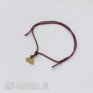 bransoletka, srebro, mosiądz, serduszko