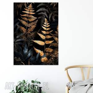 złote runo - wydruk na płótnie 50x70 cm B2, obraz, rośliny, paprocie, natura