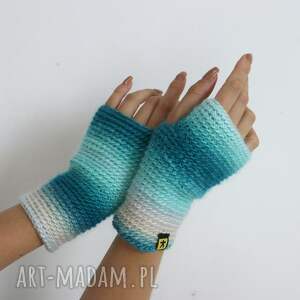 handmade rękawiczki morskie mitenki