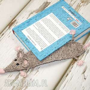 hand-made zakładki zaczytany szczurek - zakładka do książki