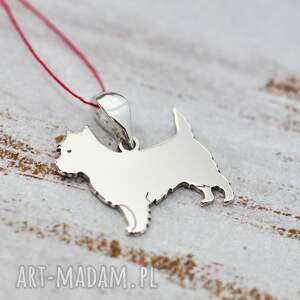 cairn terrier - wisiorek srebrny 925, pies, terier biżuteria z psem, psia