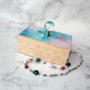 artystyczna szkatułka marble glamour pudełko na biżuterię