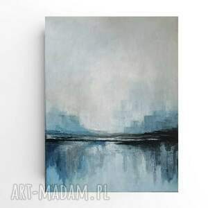 Błękitny pejzaż - obraz akrylowy na płótnie 40x30 cm