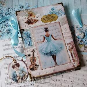 Prezent 🎻 Balerina/ Kobiecy romantyczny notes/ pamiętnik w stylu