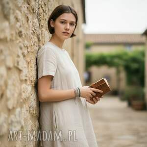 chryzokola matowa i len bransoletki matowe kamienie, kamienie naturalne