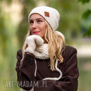 czapka merino explorer beżowy ecru marynosa