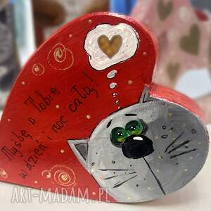 Prezent Serduszko miłości Myślę o Tobie w dzień i noc całą