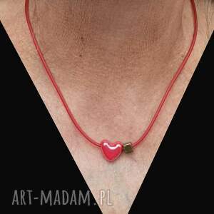 walentynkowe serce z pięknej ceramiki prezent handmade dla ukochanej osoby