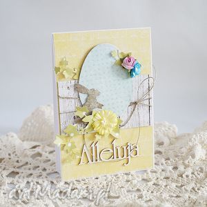 scrapbooking kartki kartka z pisanką, wielkanoc wielkanocna zajączek