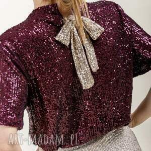 shine a light / cekinowa bluzka z kokardą