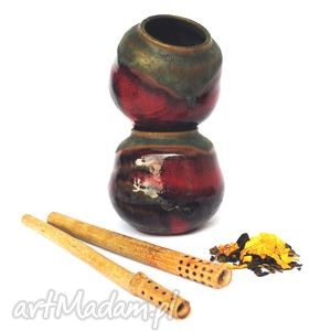 handmade ceramika matero x - ceramiczny zestaw do yerba mate