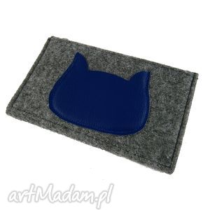 handmade wallet with blue cat