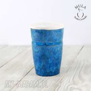 handmade ceramika kubek niebieski