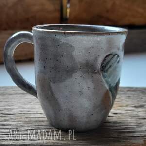Ceramiczny kubek z sercem, na prezent, na herbatę