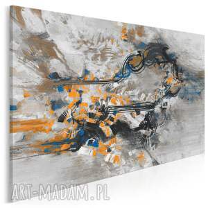 obraz na płótnie - abstrakcja nowoczesny pomarańczowy 70x50 cm 22203
