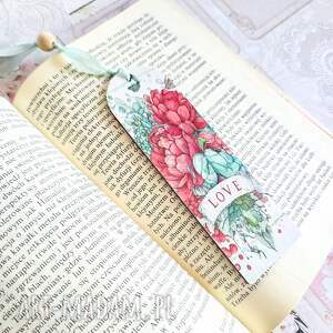 zakładka do książki - kocham cię, drewniana, miłość rocznica ślubu