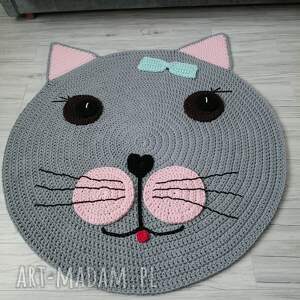 dywan kotek ze sznurka bawełnianego 120cm dla dziecka pokój dziecięcy