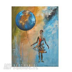 balloon stories /1/, obraz ręcznie malowany
