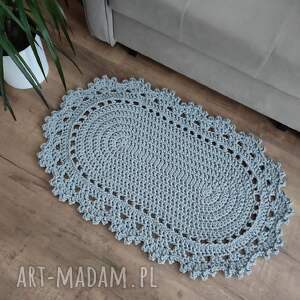 Dywan szydełkowy owalny ze sznurka bawełnianego 55x90 cm