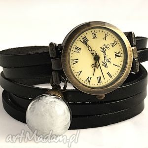 piórka - zegarek/bransoletka na skórzanym pasku, zawieszka prezent