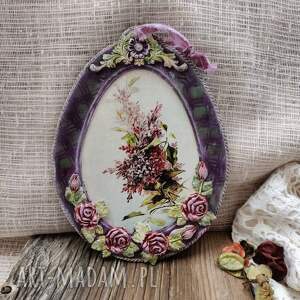 Prezent Dekor wiosenny Lilac Flowers, wielkanocna ozdoba, decoupage