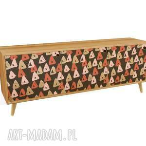 model nr 1155-modna komoda 3 drzwiowa loft w stylu mid century / prl vintage