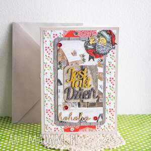 scrapbooking kartki kartka świąteczna - jest taki dzień mikołajki dla nich boże