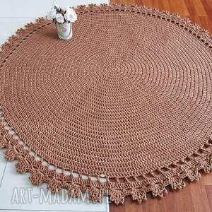 dywan circle 200cm salonu z bawełny ze sznurka