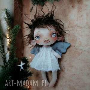 na święta prezent Aniołek - artystyczna lalka kolekcjonerska