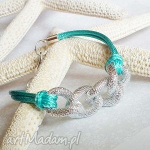 ręcznie wykonane bransoletka typu casual z łańcuchem i sznurkami