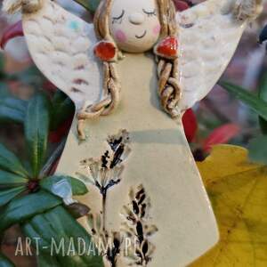 aniołek ceramiczny figurka, prezent, ozdoba, ozdoba do domu