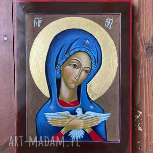 ikona matka boża pneumatofora, chrzest, niosąca ducha św komunia