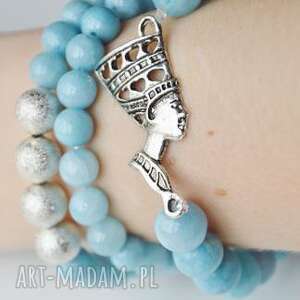 ręcznie zrobione bracelet by sis: kleopatra w błękitnych kamieniach