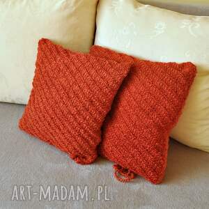 ręcznie robione poduszki poszewki na poduszkę ręcznie robione na drutach, handmade