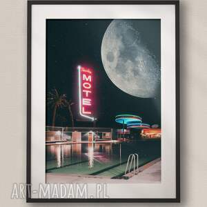 plakat pacific ocean drive - kolaż fine art a3