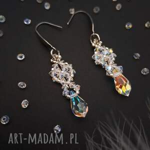 Delikatne Wiszące Kolczyki Ślubne - Koraliki Miyuki i Kryształki