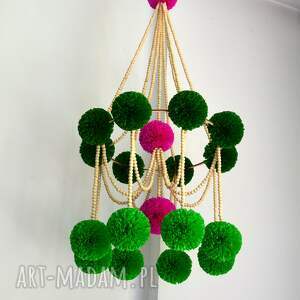 Pają ludowy, pajak, pompony, ze słomy