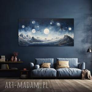 księżyce diuny - obraz na płótnie 120x60cm - druk, rama - impresjonizm, loft