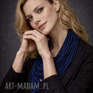 chustki i apaszki naszyjnik dzianinowy - ciemny granat uniksex, szal