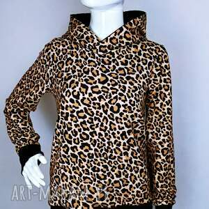 bluza damska z kominem panterka