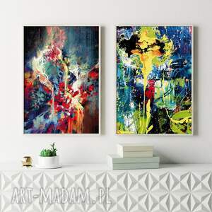 zestaw plakatów - kolorowych abstrakcji 40x50 cm plakaty nomadmum