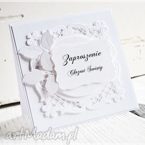 handmade zaproszenie zaproszenie na chrzest święty - 3